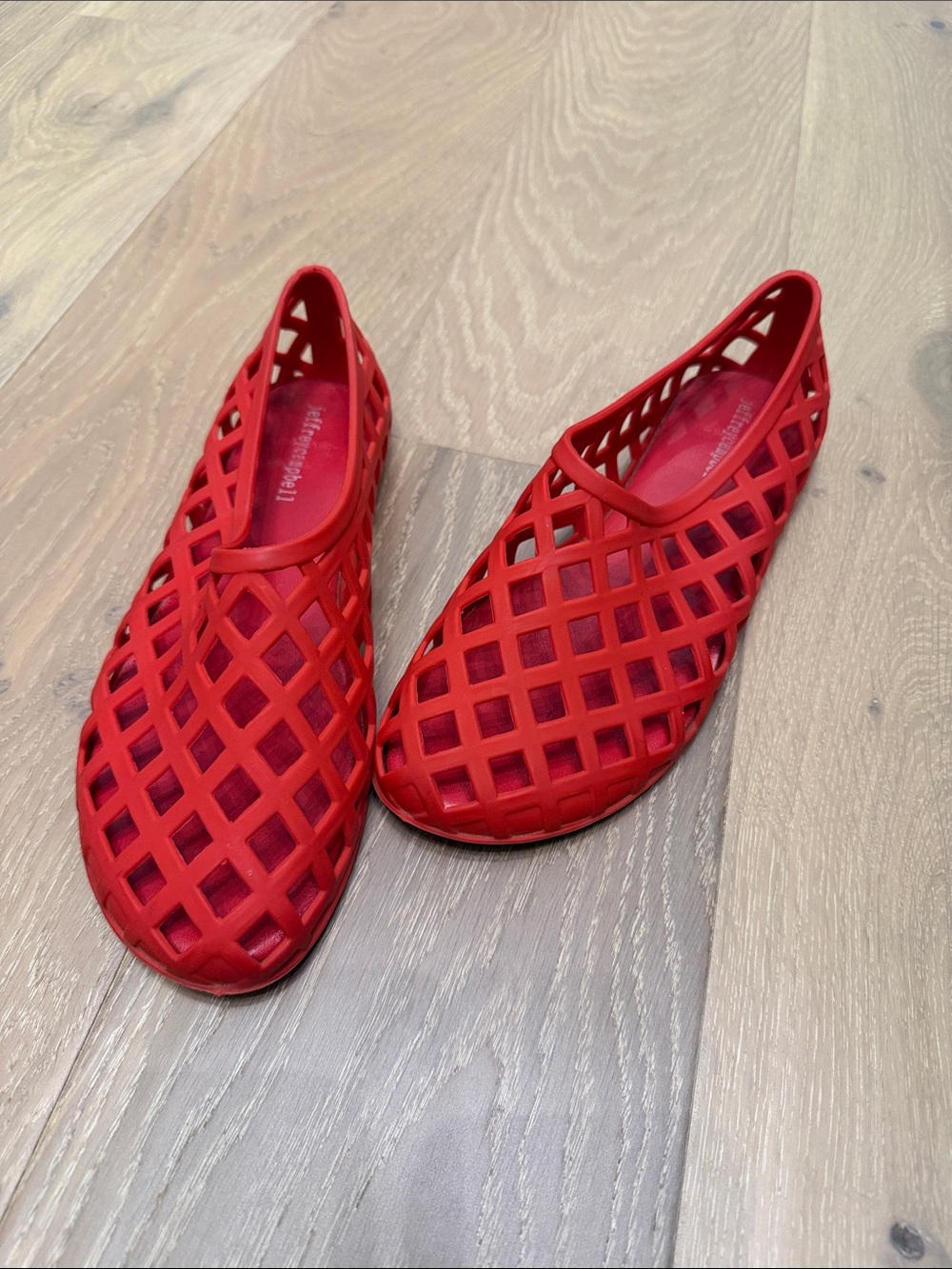 Jeffrey Campbell Red Jelly Flats